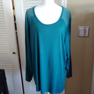 Cynthia Rowley Dark Aqua Blouse Size 2X